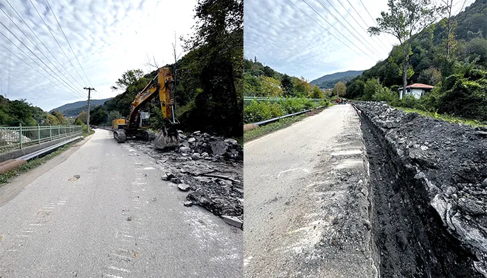 Kozlu’da su hatları yenileniyor… İhsaniye yolu trafiğe kapandı…