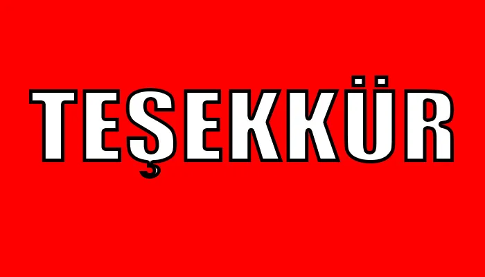 TEŞEKKÜR