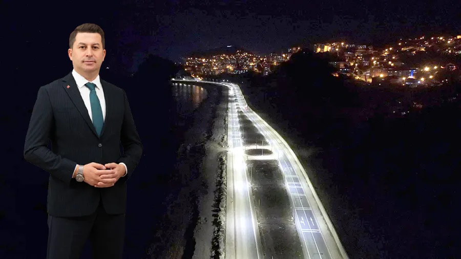 Sahil yolu ışıl ışıl oldu... Altun teşekkür etti...