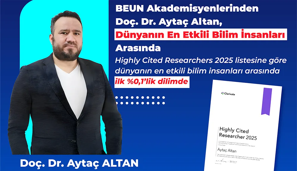 BEUN’lu Doç. Dr. Aytaç Altan, dünyanın en etkili bilim insanları arasında