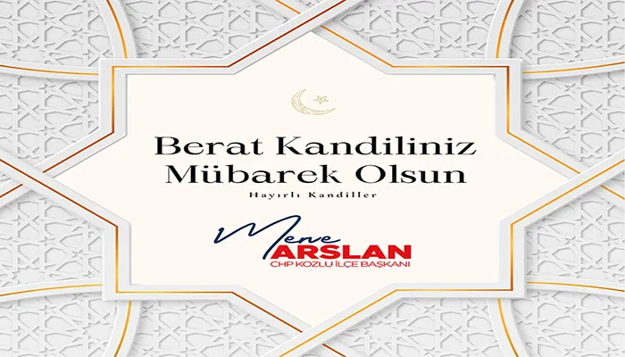 MERVE ARSLAN BERAT KANDİLİ MESAJI YAYIMLADI...