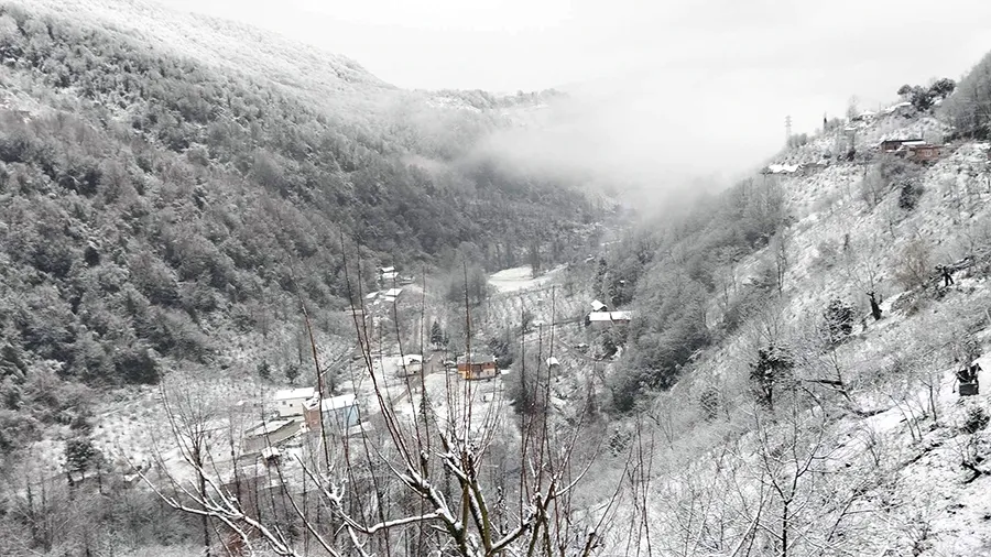 Zonguldak’ta muhteşem kar manzaraları