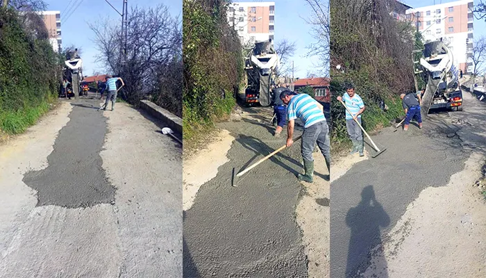 Kozlu Çökertme’de yol sorunu çözüldü...