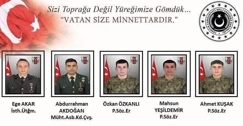 Acı haber geldi... Şehitlerimiz var...