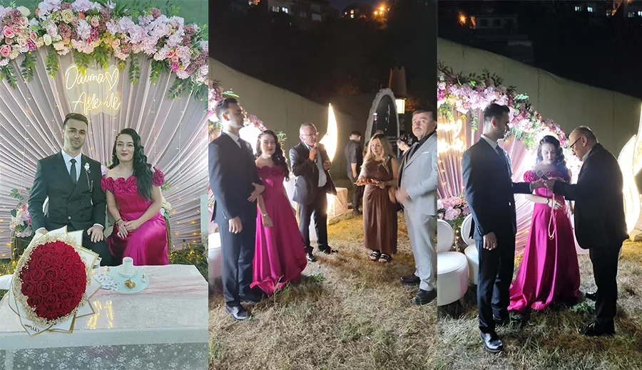Şehit kardeşi Kerim Sezer ve Merve Cinel evliliğe ilk adımı attı